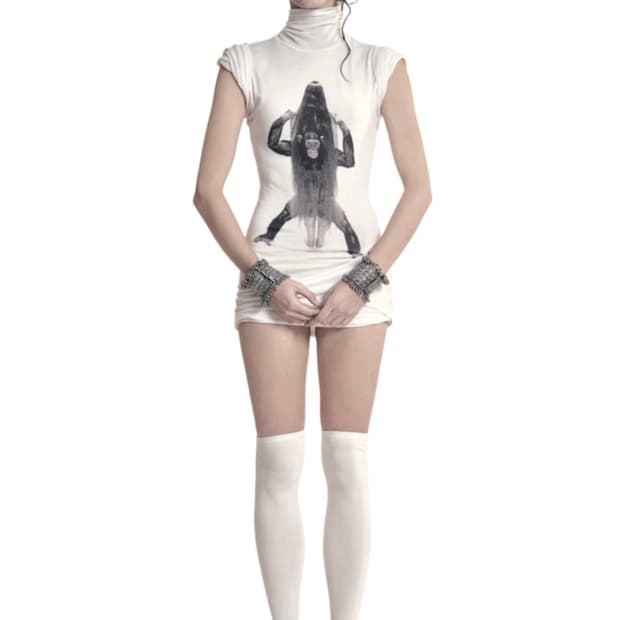 604서비스 PRIMATE TURTLENECK DRESS 터틀넥 원피스