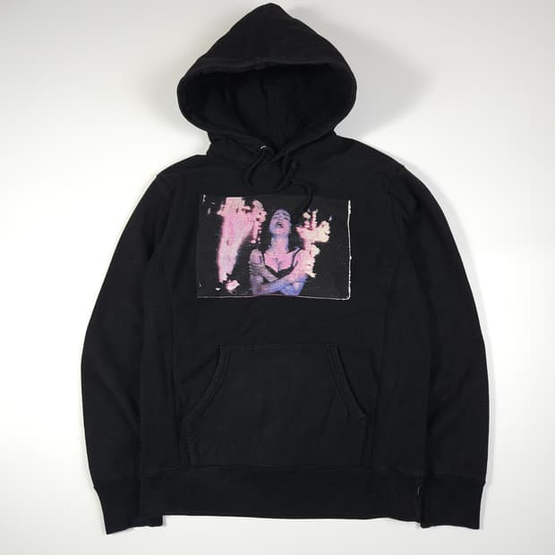 슈프림 마돈나 버닝 후드티 블랙 