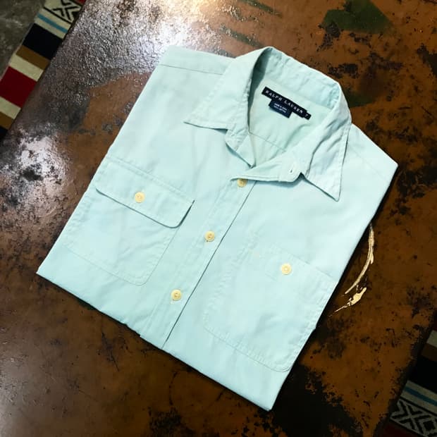 폴로랄프로렌 투포켓 민트 코튼 셔츠 여성 55 66 사이즈