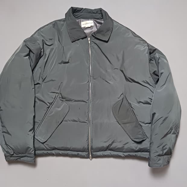 [L] 라퍼지스토어 덕다운 미니멀 블루종 푸퍼 패딩 차콜