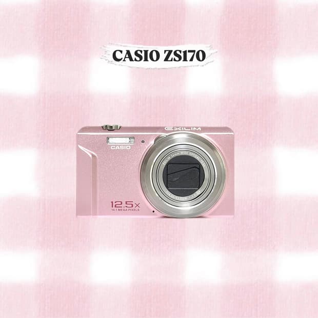 카시오 엑슬림 ZS170 베이비핑크 빈티지디카