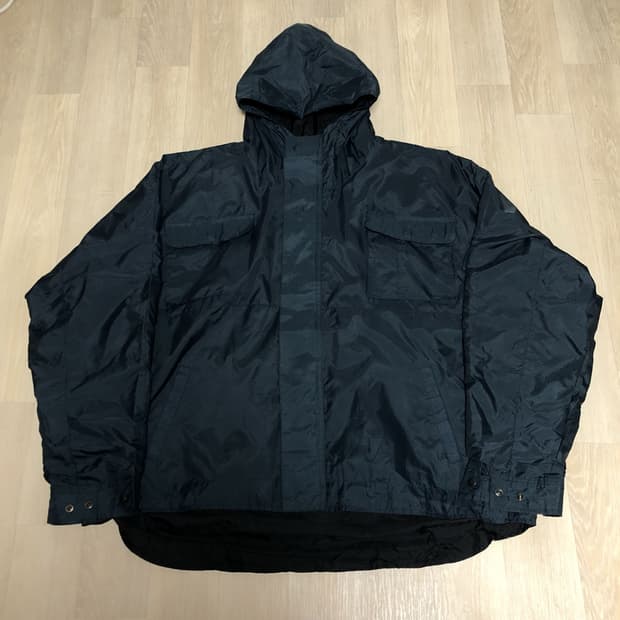 (XL) 새상품 90's 스투시 부틀렉 립스탑 나일론 후드 재킷 네이비
