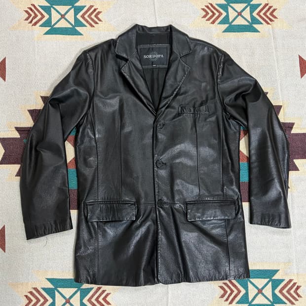 SORDOPA cow leather car coat / 레더 카코트