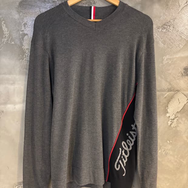 타이틀리스트 그레이 긴팔 니트 XL