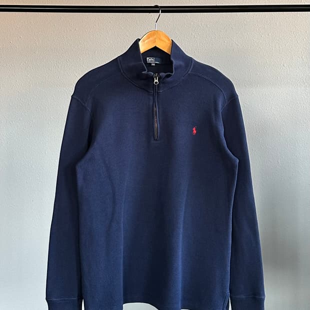 [S]폴로 랄프로렌 하프집업 코튼 니트 네이비