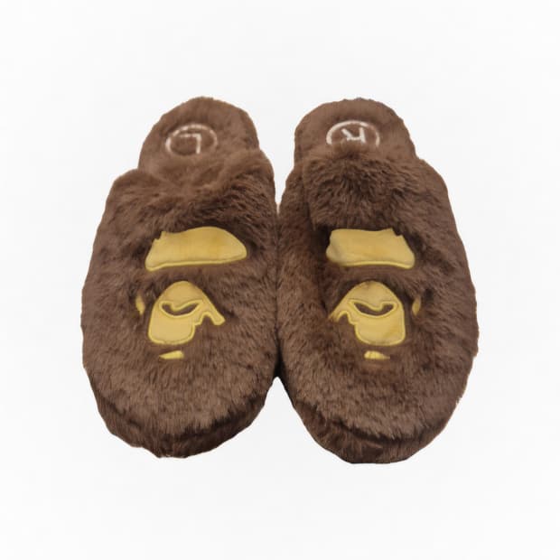 베이프 헤드 털 슬리퍼