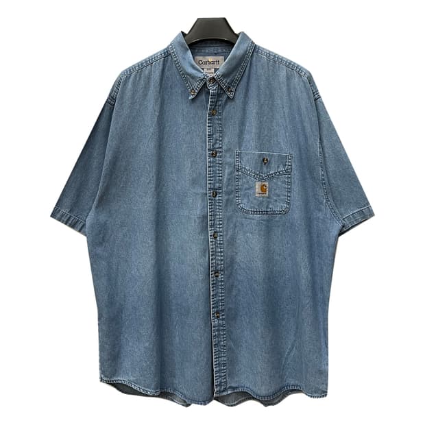 칼하트 리메이크 반팔 데님 셔츠 청남방 2XL