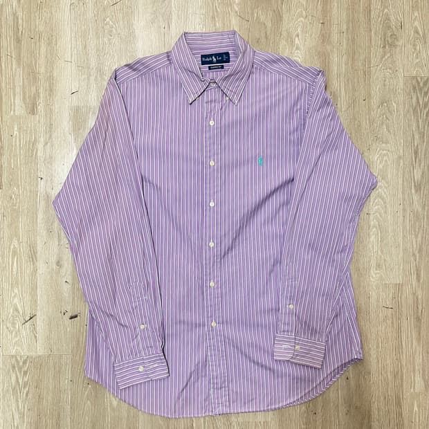 폴로 랄프로렌 남성 스트라이프 버튼 셔츠 L(100)