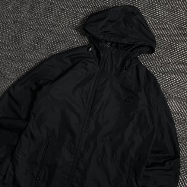 00s 나이키 올드스쿨 블랙 스우시 자수 로고 윈드 바람막이 y 3988