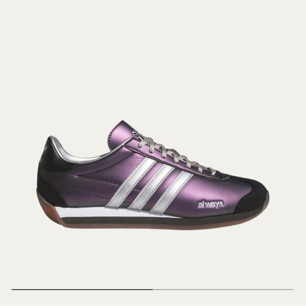 (245) always x adidas 아디다스 컨트리 퍼플 실버 메탈릭