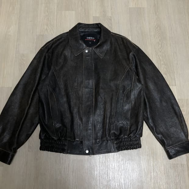 (XXL) 도프 제이슨 프리미엄 램스킨 베지터블 컷오프 커브드 보머 자켓