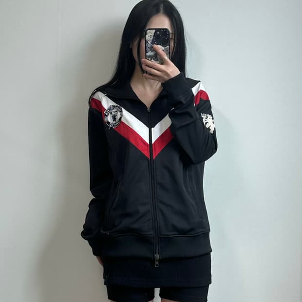 나이키 맨유 검빨 블랙 트랙탑 져지