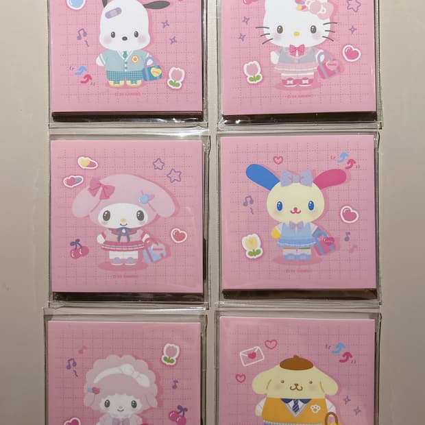 산리오 키라메키 학교시리즈 도무송 마감스티커 90장