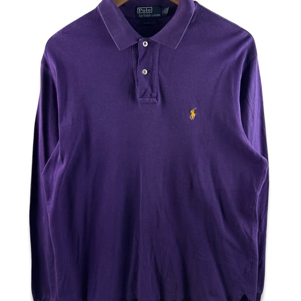 폴로랄프로렌 퍼플 긴팔 카라티셔츠2509