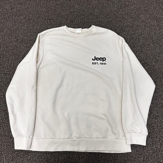 Jeep 지프 맨투맨 아이보리 XL