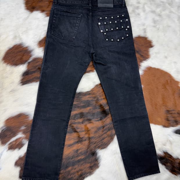 지방시 16ss 백포켓 스터드 슬림 데님 진