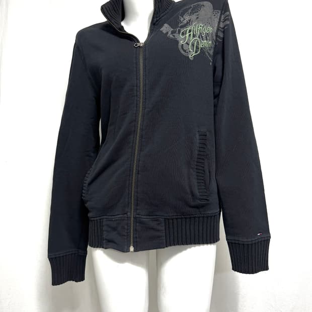 Skull Detail Zip-Up Jacket