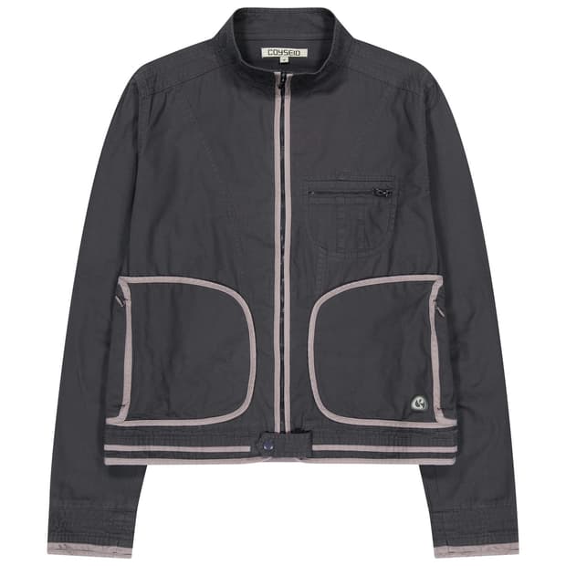 BINDING COTTON JACKET PURPLE GREY 1