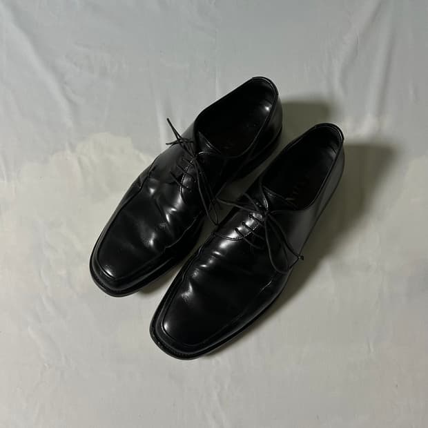 Prada semi square toe derby shoes