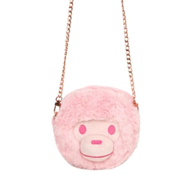 베이프 베이퍼 베이비마일로 플러시 크로스바디백 핑크교환 베이프가방