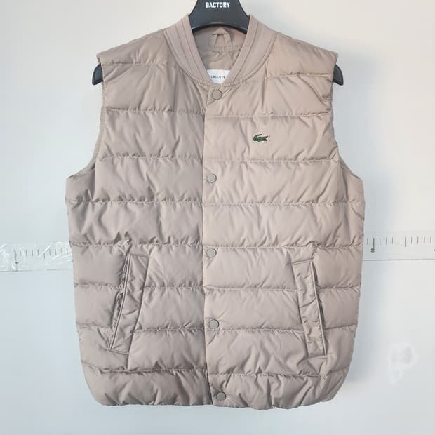 라코스테 아동 패딩 조끼 베이지