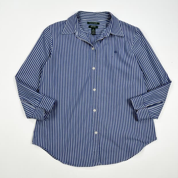 폴로 랄프로렌 클래식 여성 7부 스트라이프 셔츠 여성M