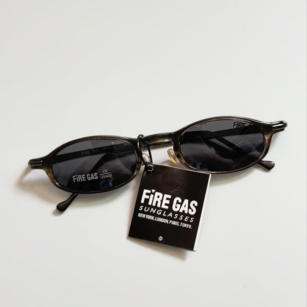 90s FIRE GAS 뿔테 스퀘어 빈티지 데드스탁 선글라스