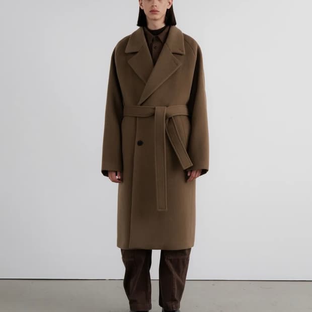 인사일런스 래글런 오버사이즈 코트 M 샌드브라운