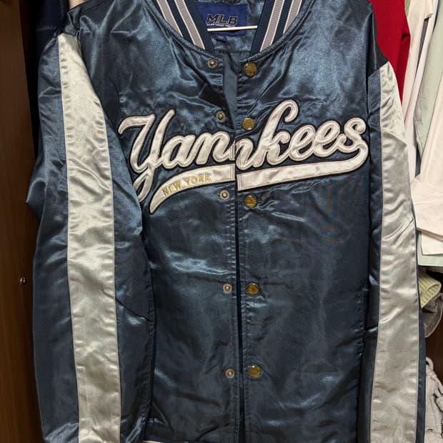 mlb 양키스 새틴 바시티 자켓 100