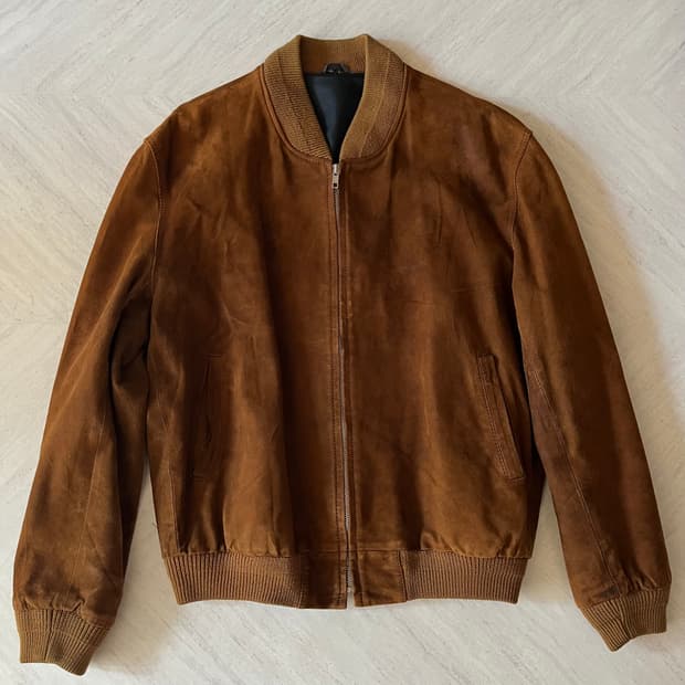 쇼트 스웨이드 봄버 (블루종, ma-1)