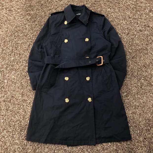 로렌 랄프로렌 네이비 트렌치 코트