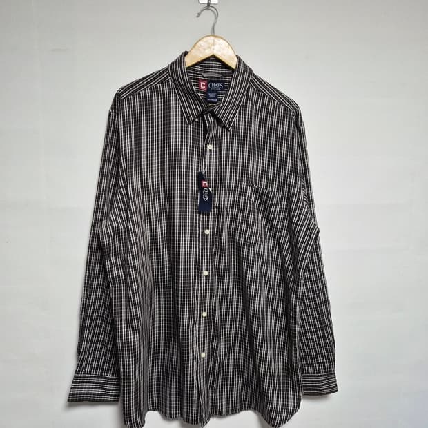 챕스 새상품 체크 코튼 셔츠 XL사이즈 - S287