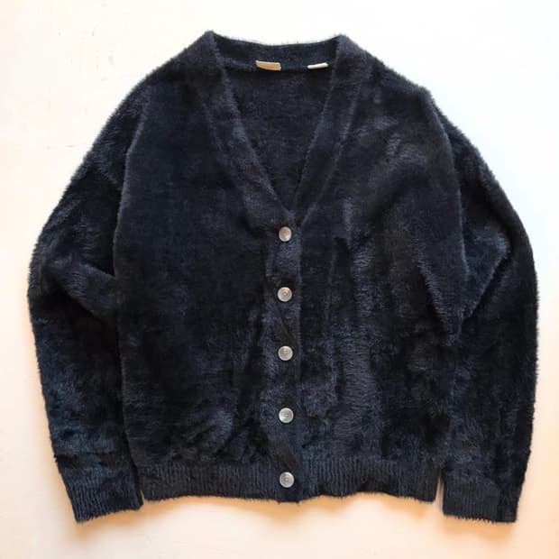 리바이스 페이크 퍼 블랙 가디건