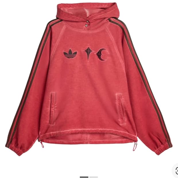 떠그클럽 아디다스 후드 레드m