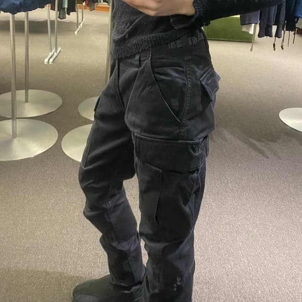 S)AVIREX 빈티지 블랙 카고팬츠