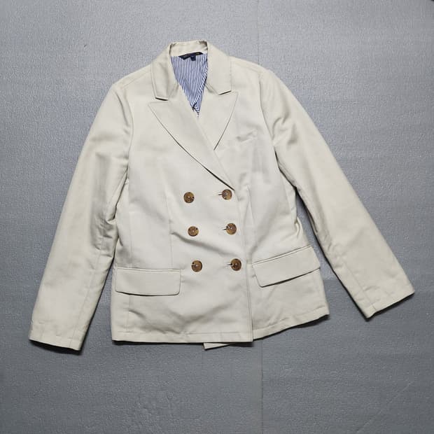 브룩스 브라더스 린넨 혼방 더블 버튼 여성자켓