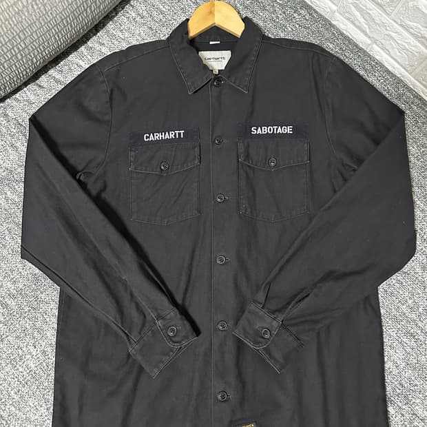 칼하트 Sabotage 블랙 셔츠 긴팔