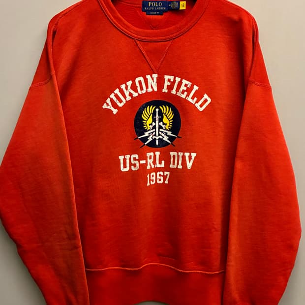 (M/100)폴로랄프로렌 유콘필드 빈티지핏 그래픽 맨투맨 스웻셔츠