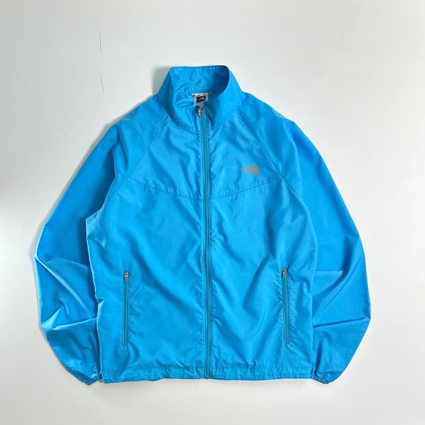 the north face 스카이블루 윈드자켓 홀겹 m
