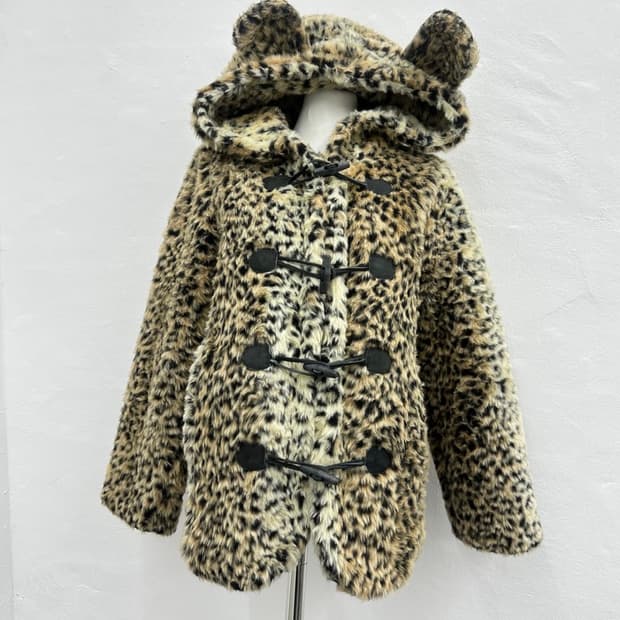 갸루 호피 퍼집업