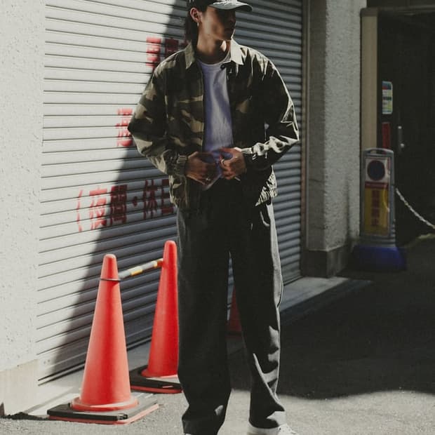 퍼킹어썸 워시드 카모 자켓 L