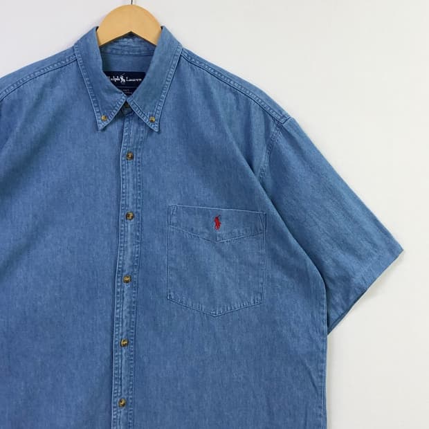 XL 폴로 데님 셔츠