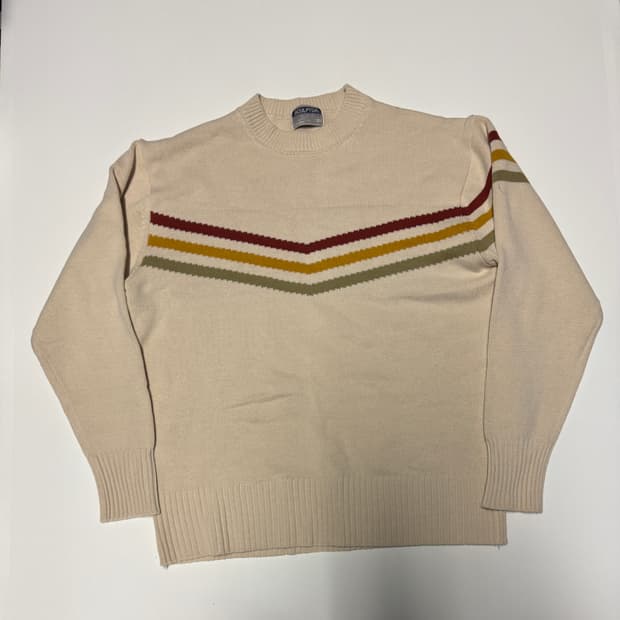 여성 스컬프터 스트라이프 오버핏 코튼 니트 F