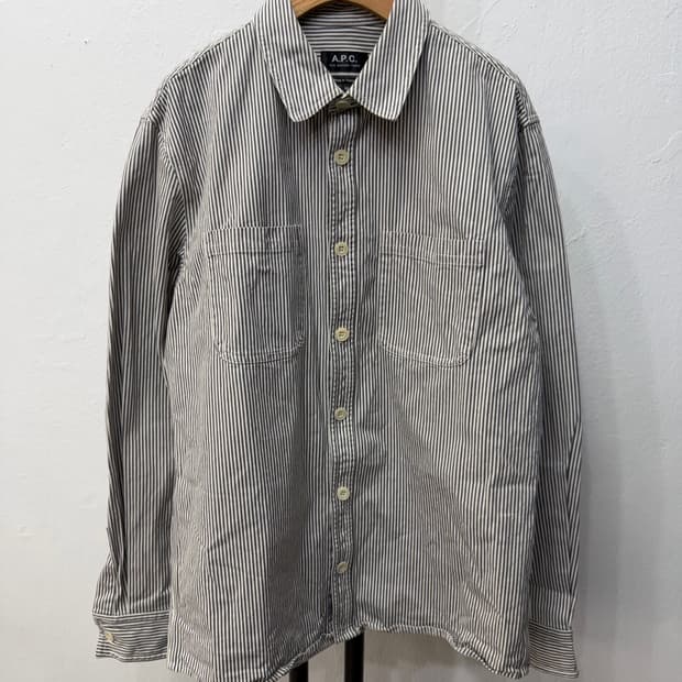 정품) APC 아페쎄 남성 스트라이프 셔츠겸 자켓 M