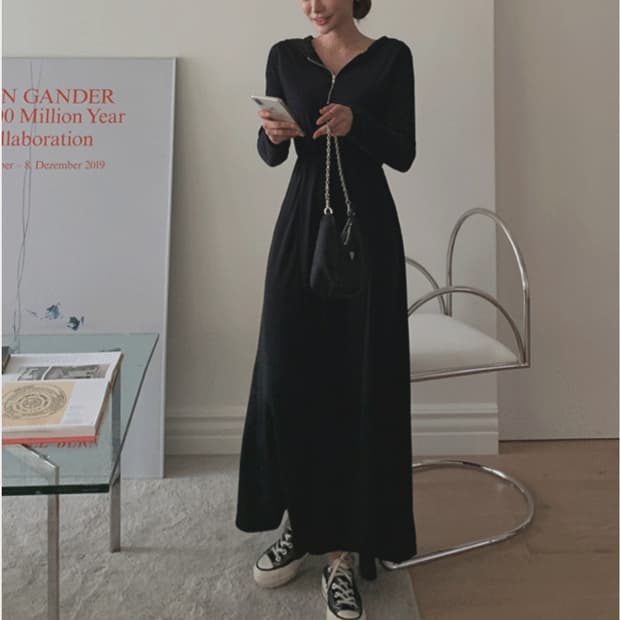 데얼쉬이즈 후드롱원피스