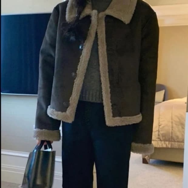 메이비베이비 무스탕자켓 카키 