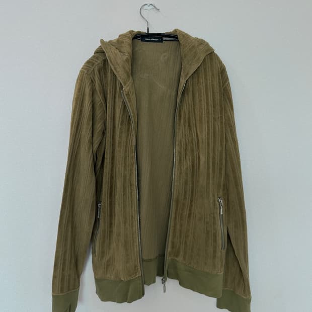 [L] 빈티지 카키 코듀로이 후드집업