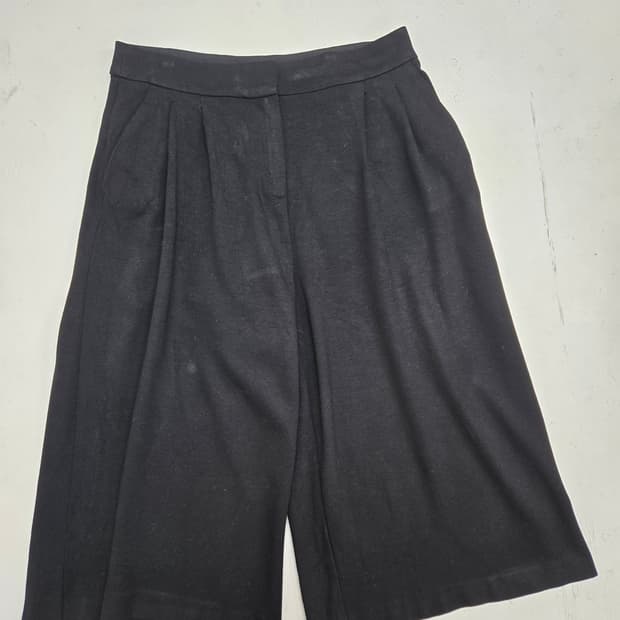 막스마라 검정색 와이드 큐롯 팬츠