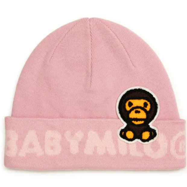 [OS] 베이프 베이비마일로 펠트 비니 핑크