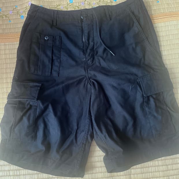 무탠다드 브리티쉬 아미 카고 버뮤다 팬츠 [블랙]
